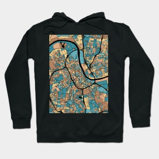 Nashville Map Pattern in Mid Century Pastel Hoodie